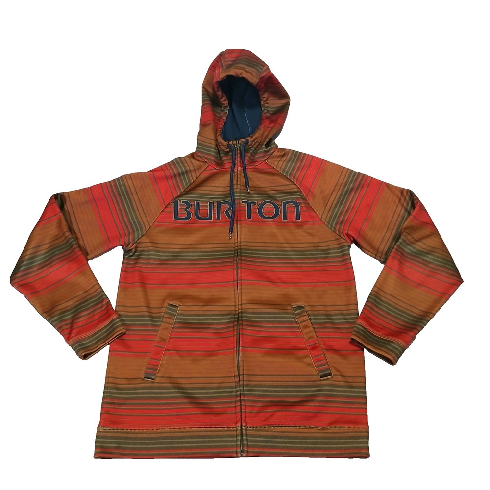 Burton Mens‎ Columbo Snowboard Hoodie Full Zip Great Color Fleece Lined Medium